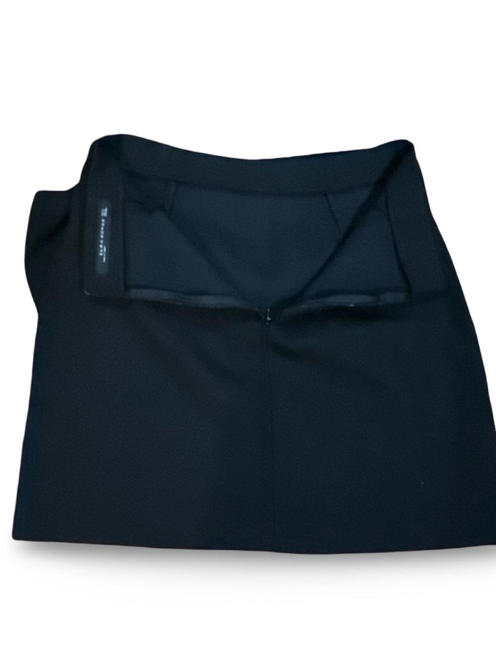 Zara Woman Black Asymmetrical‎ Mini Skirt with Silver O-Ring Detail, S - Picture 3 of 6